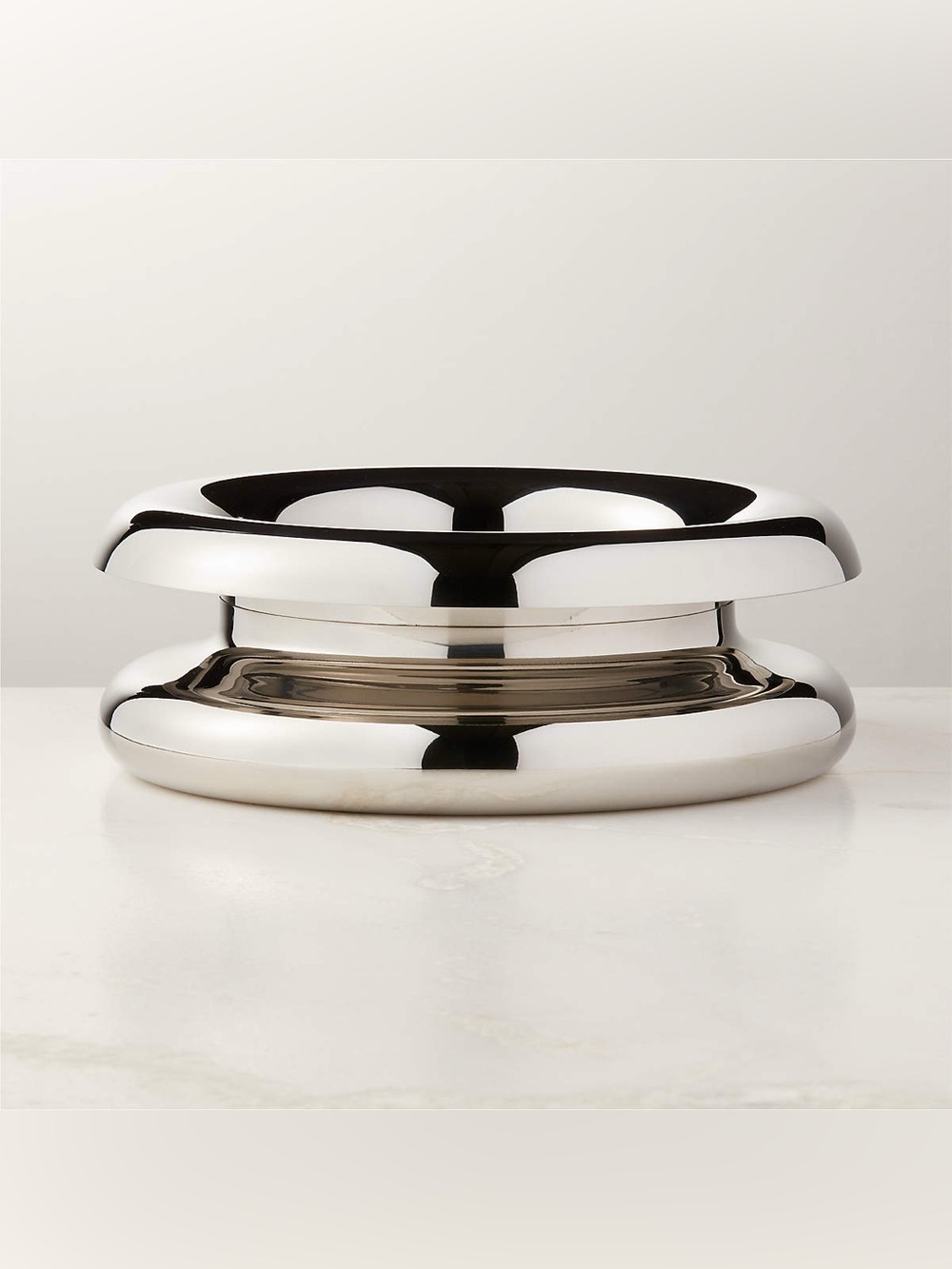 CB2 Piero Polished Stainless Steel Serving Bowl Small By Gianfranco Frattini